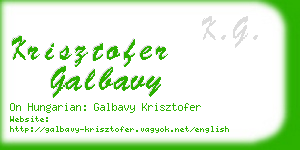 krisztofer galbavy business card